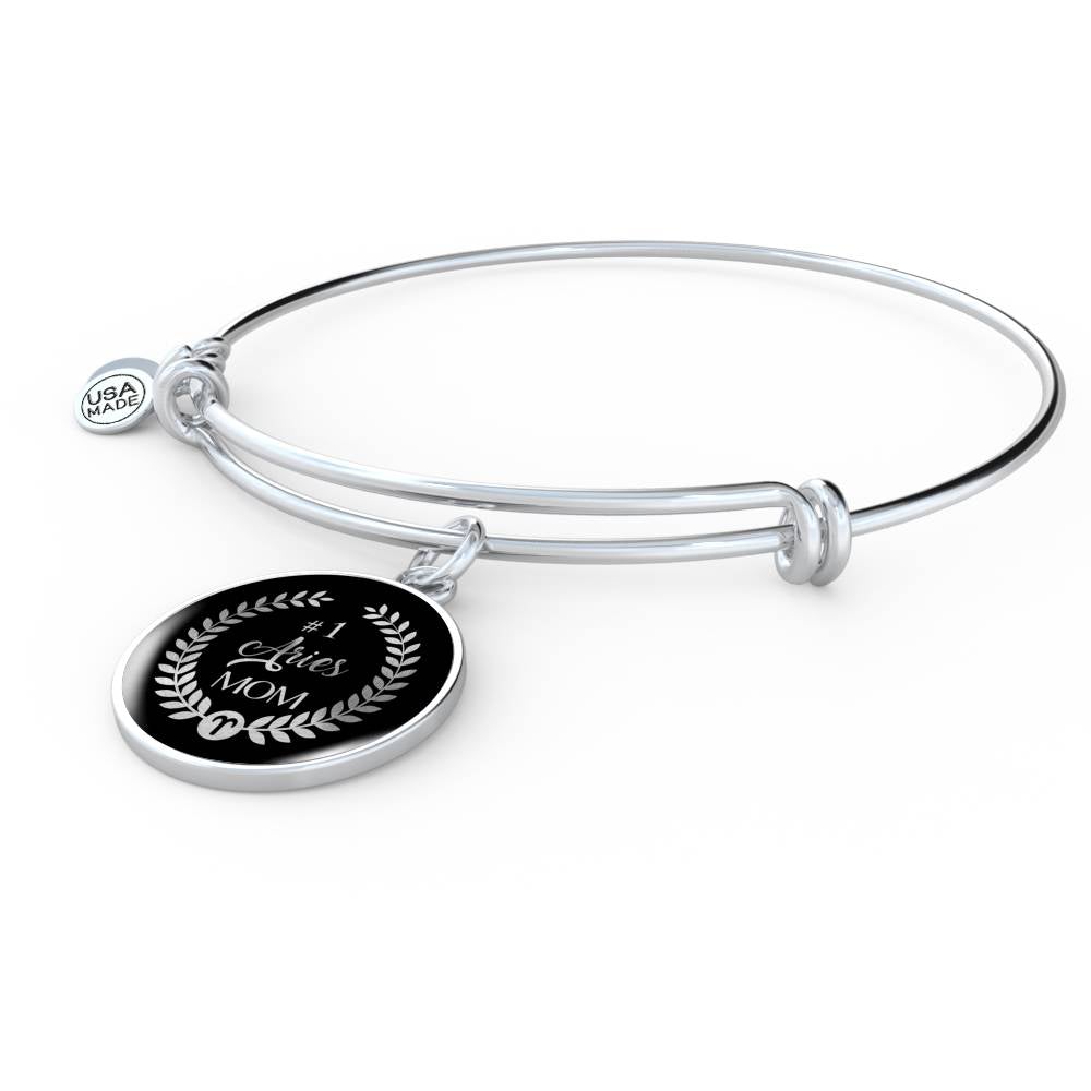 #1 Aries Mom Circle Bangle zodiac jewelry for her birthday outfit