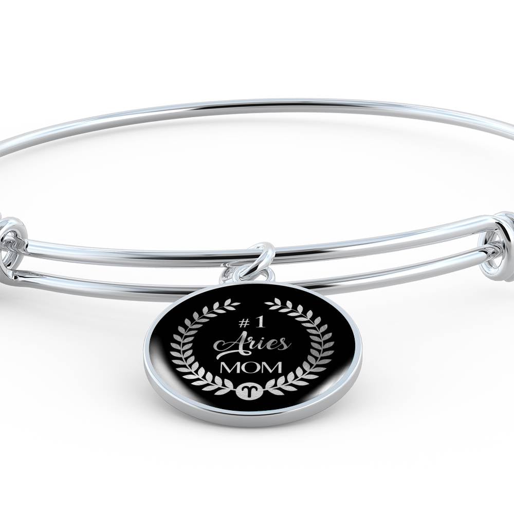 #1 Aries Mom Circle Bangle zodiac jewelry for her birthday outfit