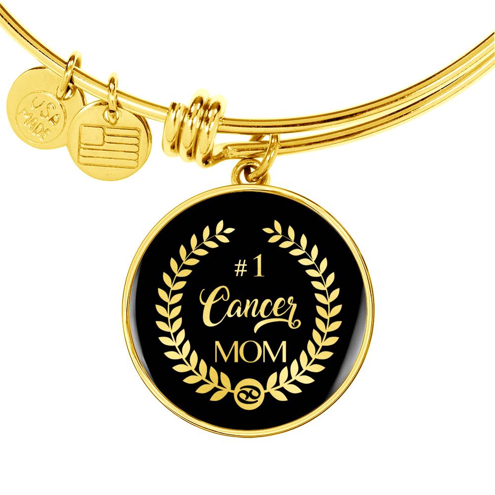 #1 Cancer Mom Circle Bangle zodiac jewelry for her birthday outfit