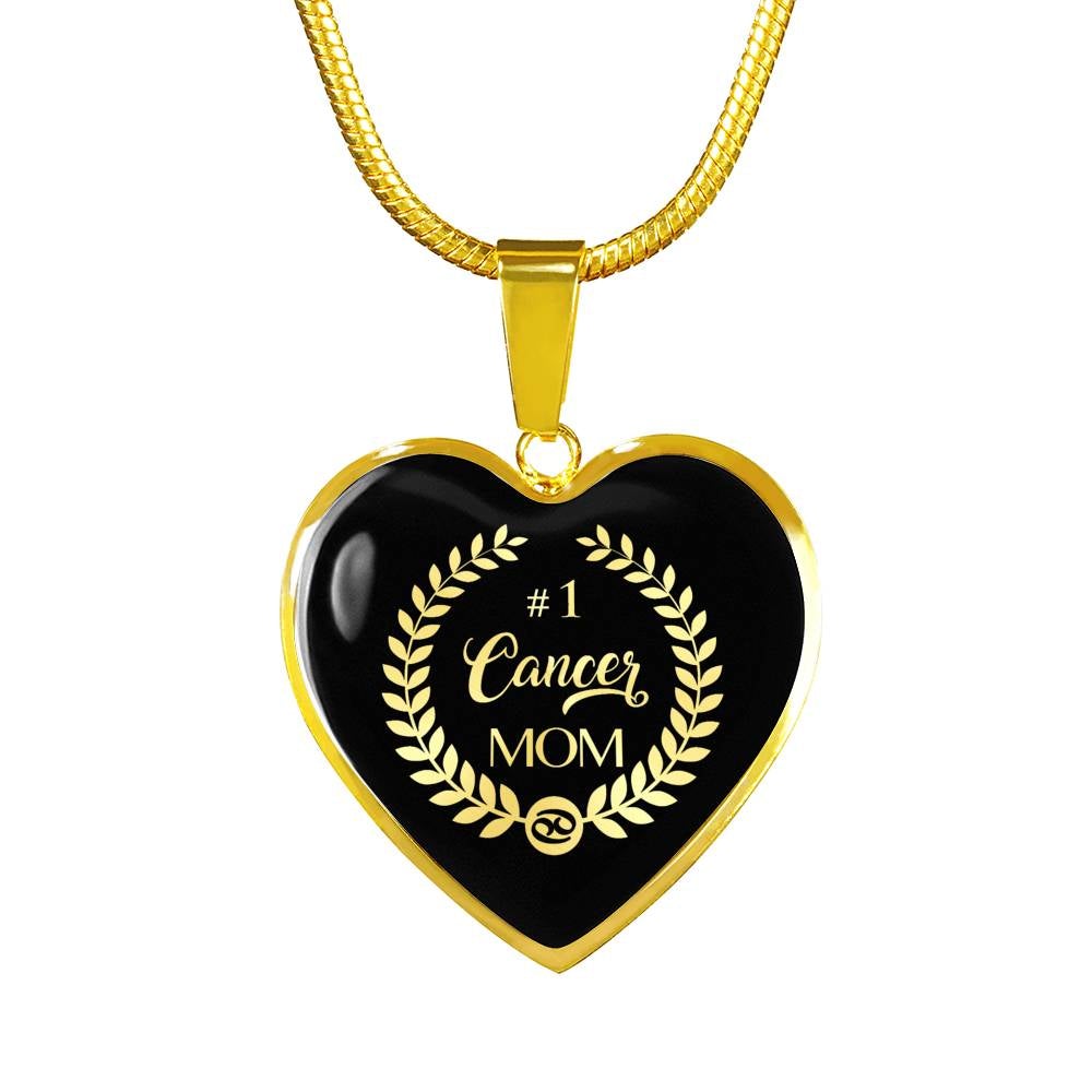 #1 Cancer Mom Heart Necklace zodiac jewelry for her birthday outfit