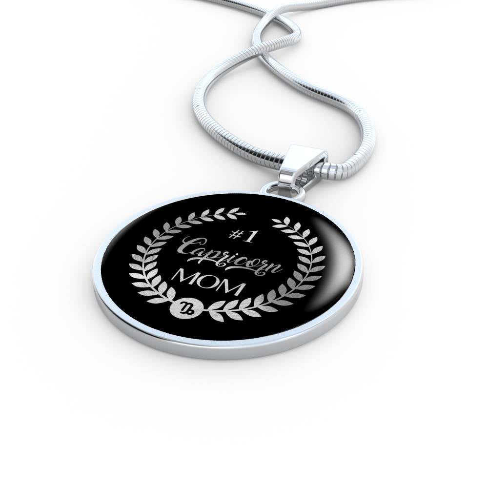 #1 Capricorn Mom Circle Necklace zodiac jewelry for her birthday outfit