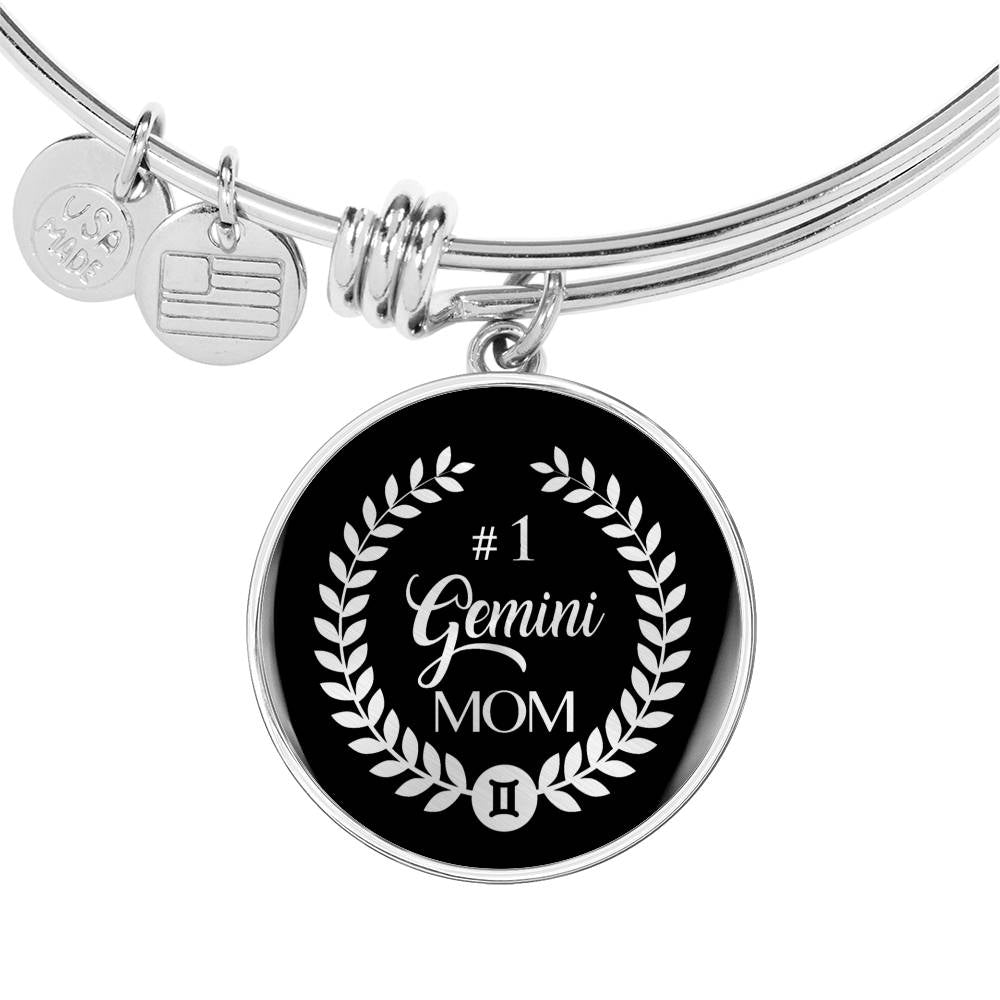 #1 Gemini Mom Circle Bangle zodiac jewelry for her birthday outfit
