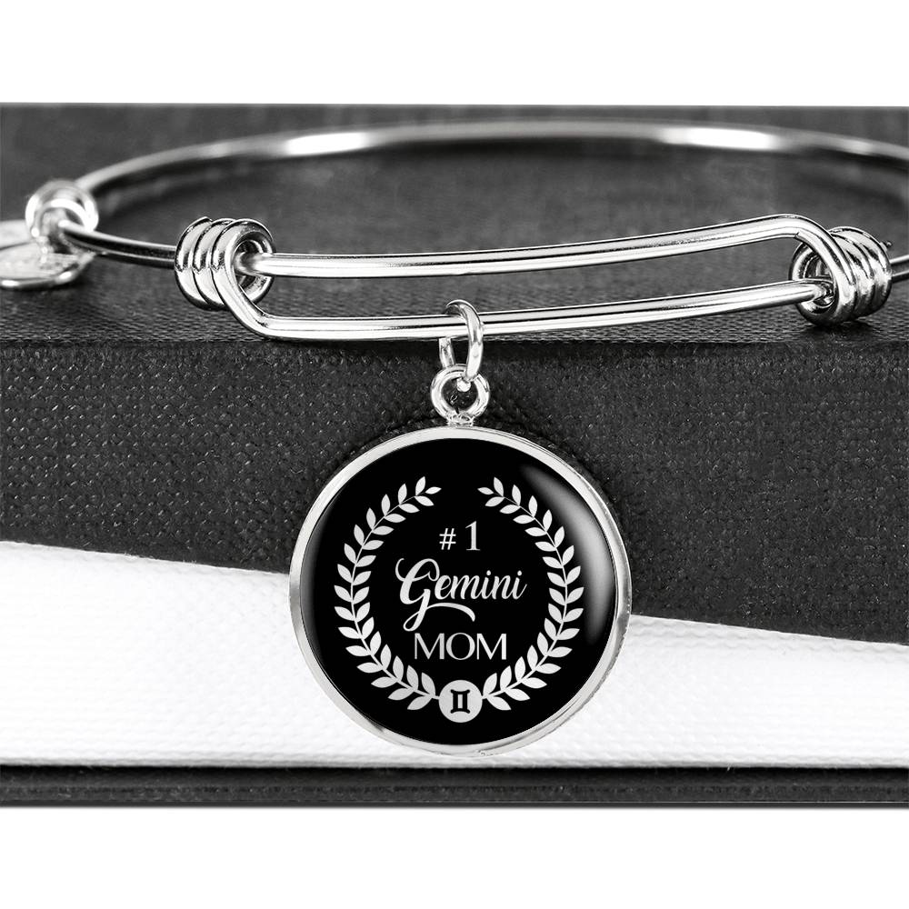 #1 Gemini Mom Circle Bangle zodiac jewelry for her birthday outfit