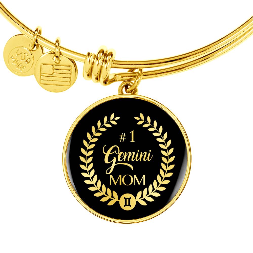 #1 Gemini Mom Circle Bangle zodiac jewelry for her birthday outfit