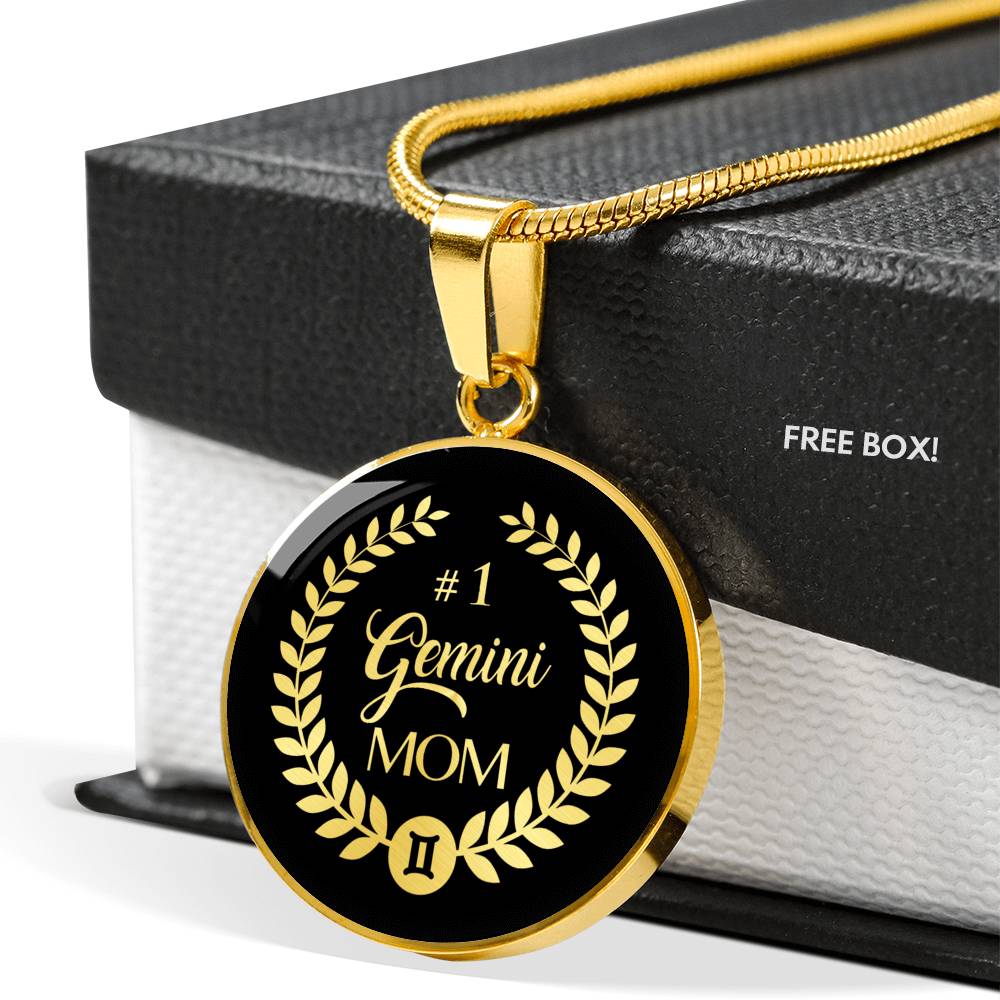 #1 Gemini Mom Circle Necklace zodiac jewelry for her birthday outfit
