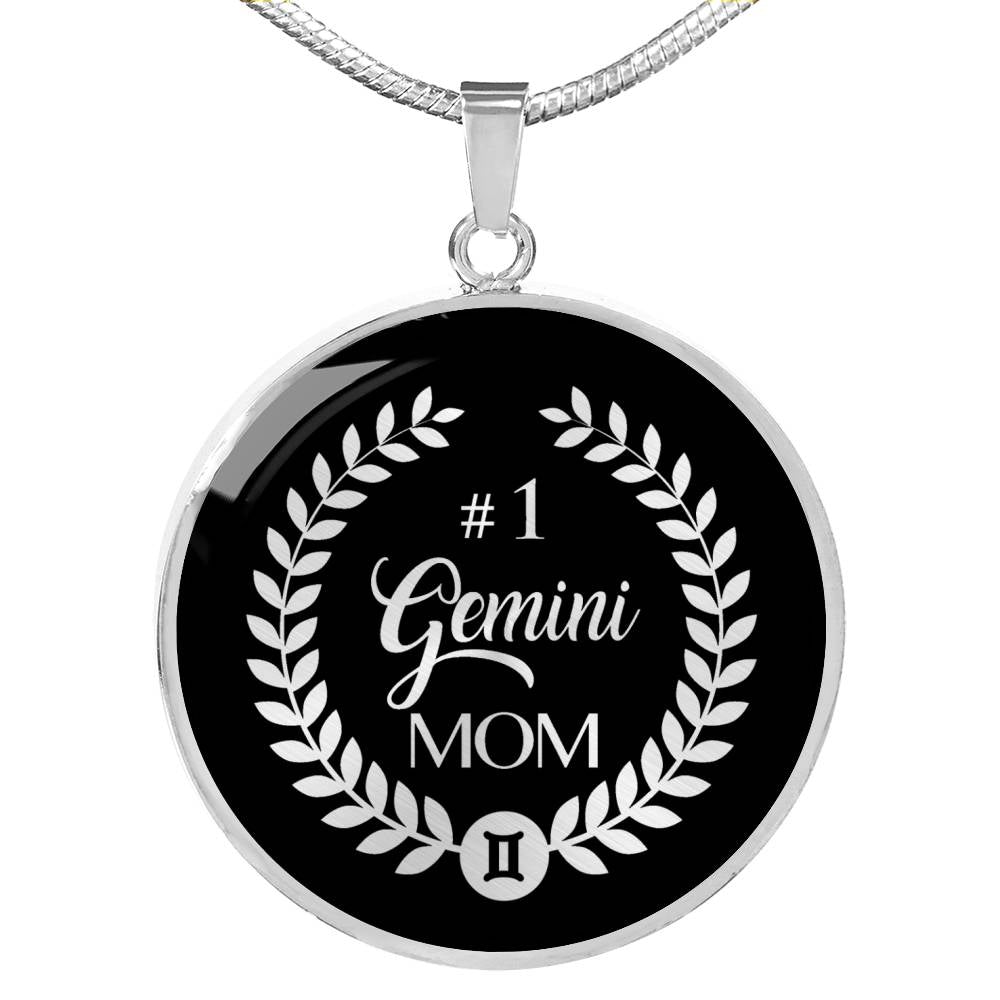 #1 Gemini Mom Circle Necklace zodiac jewelry for her birthday outfit