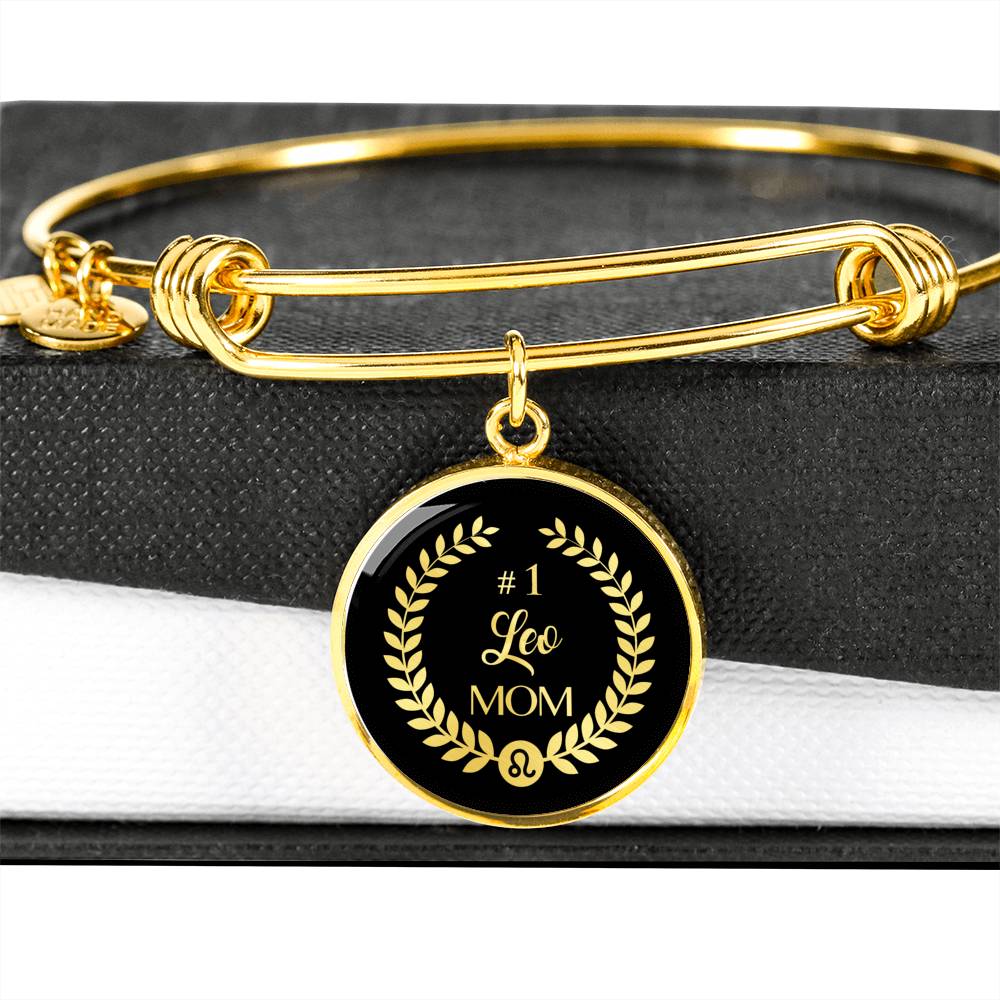 #1 Leo Mom Circle Bangle zodiac jewelry for her birthday outfit