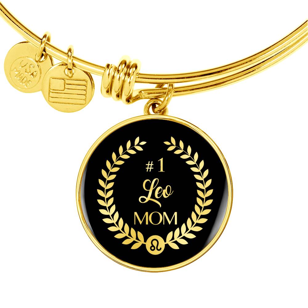 #1 Leo Mom Circle Bangle zodiac jewelry for her birthday outfit