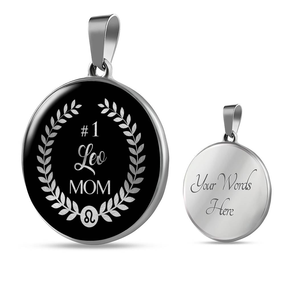 #1 Leo Mom Circle Necklace zodiac jewelry for her birthday outfit