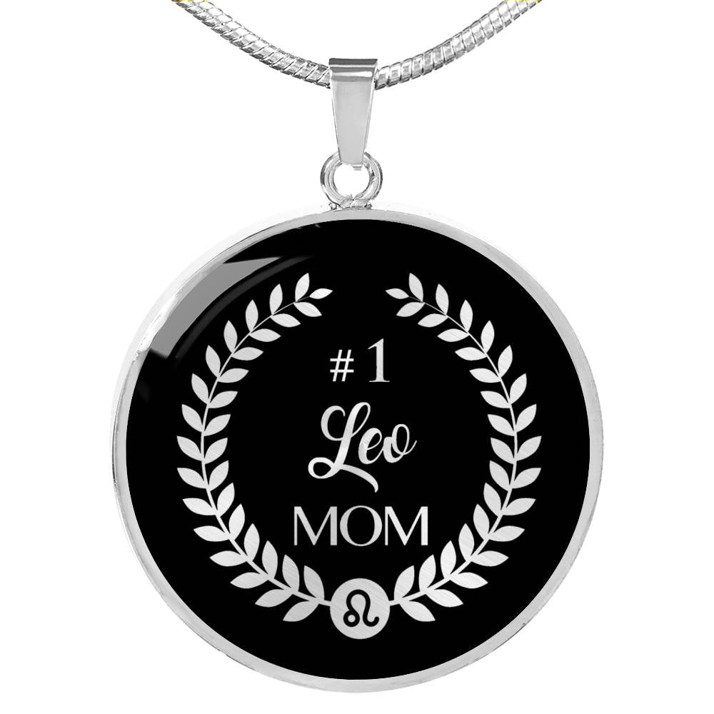 #1 Leo Mom Circle Necklace zodiac jewelry for her birthday outfit