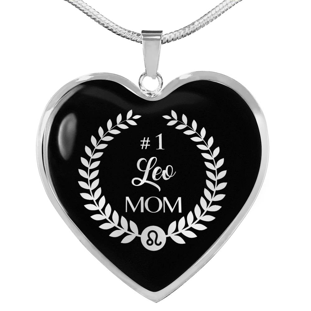 #1 Leo Mom Heart Necklace zodiac jewelry for her birthday outfit