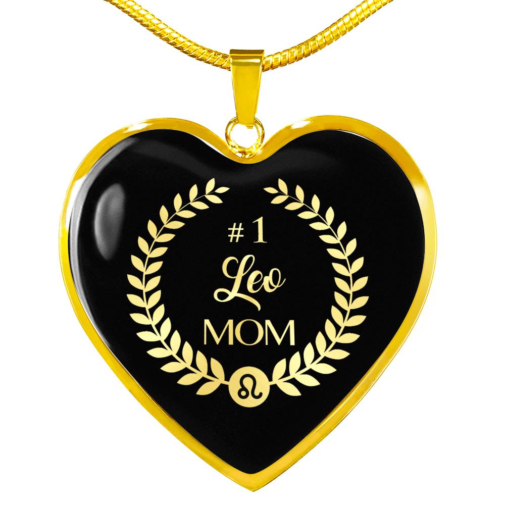 #1 Leo Mom Heart Necklace zodiac jewelry for her birthday outfit