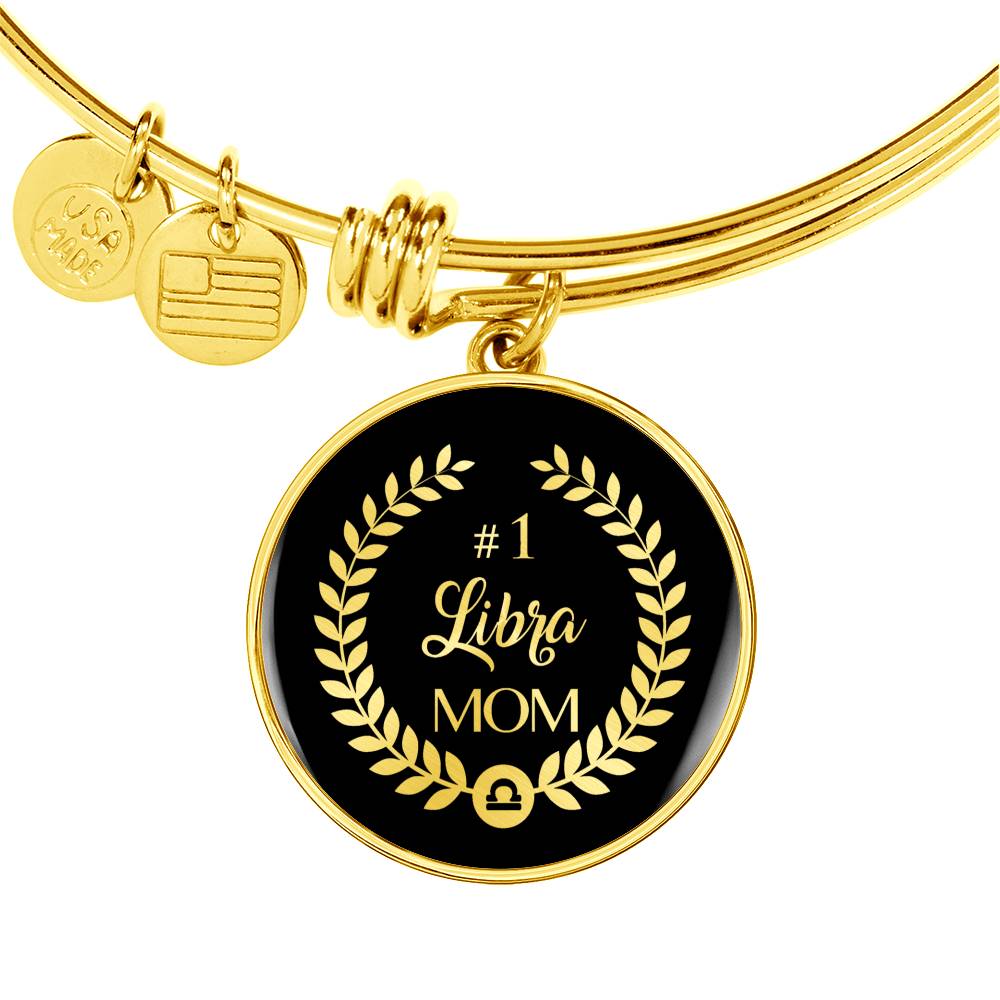 #1 Libra Mom Circle Bangle zodiac jewelry for her birthday outfit