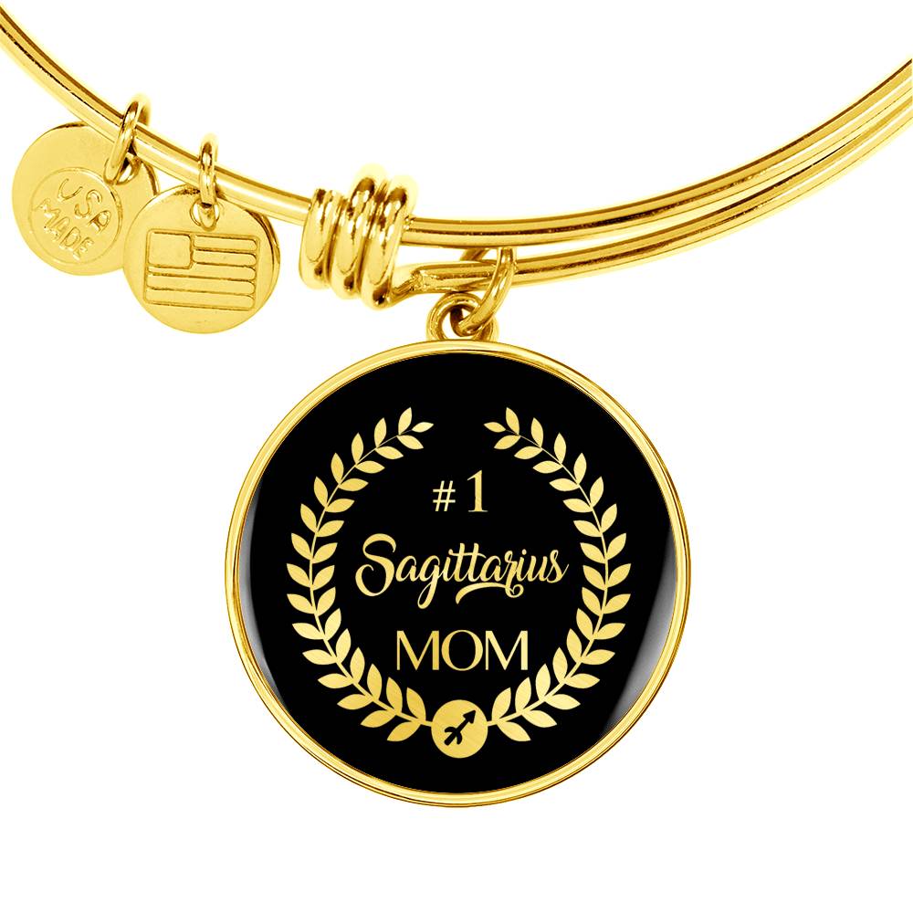 #1 Sagittarius Mom Circle Bangle zodiac jewelry for her birthday outfit