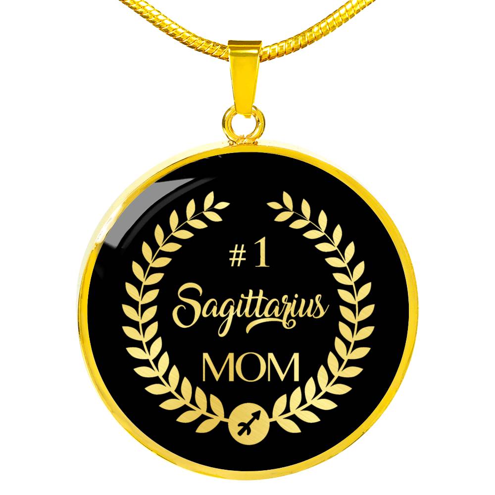 #1 Sagittarius Mom Circle Necklace zodiac jewelry for her birthday outfit