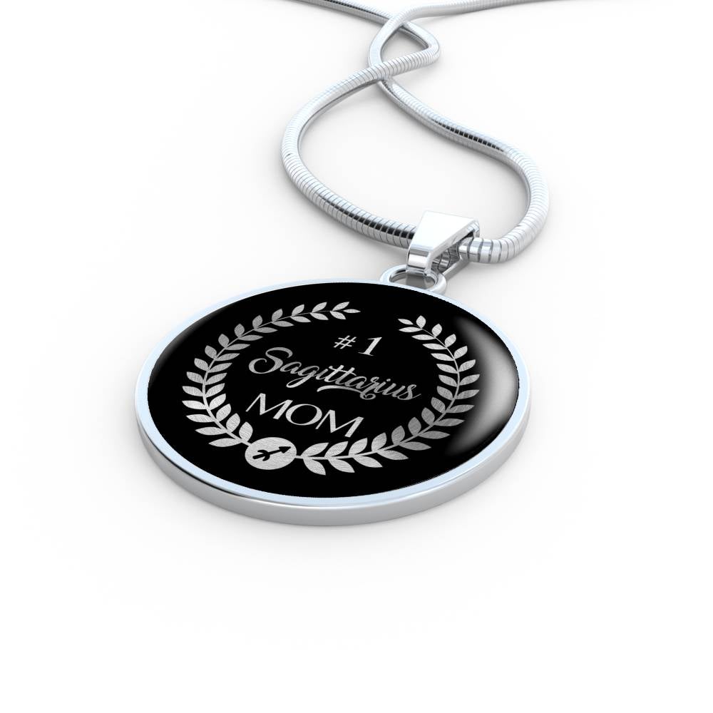 #1 Sagittarius Mom Circle Necklace zodiac jewelry for her birthday outfit