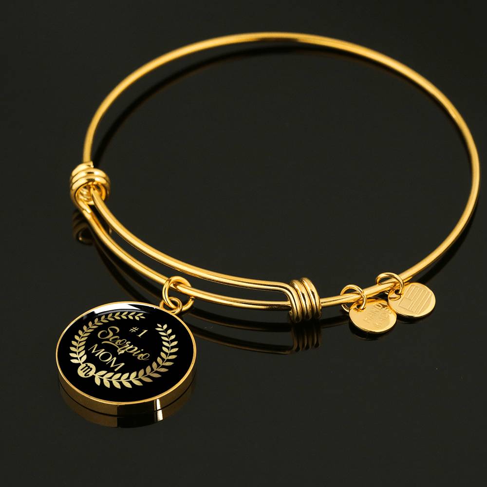 #1 Scorpio Mom Circle Bangle zodiac jewelry for her birthday outfit