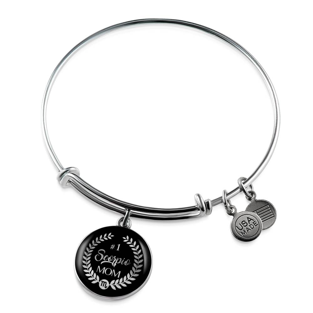 #1 Scorpio Mom Circle Bangle zodiac jewelry for her birthday outfit