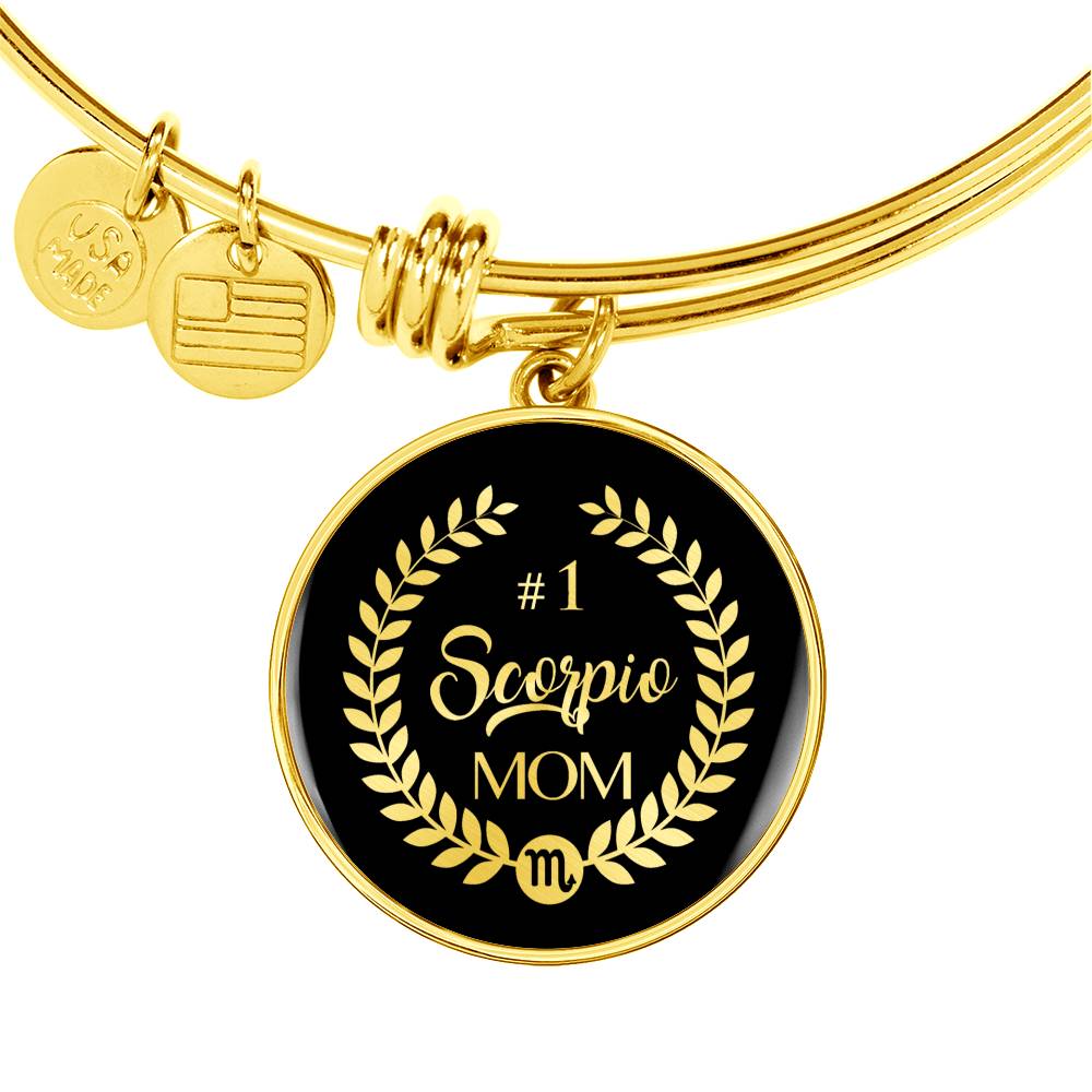 #1 Scorpio Mom Circle Bangle zodiac jewelry for her birthday outfit