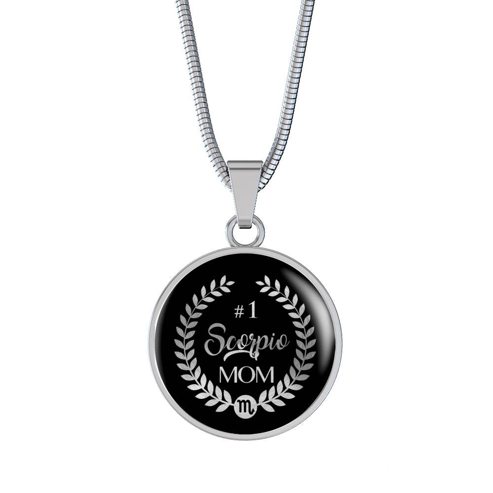 #1 Scorpio Mom Circle Necklace zodiac jewelry for her birthday outfit