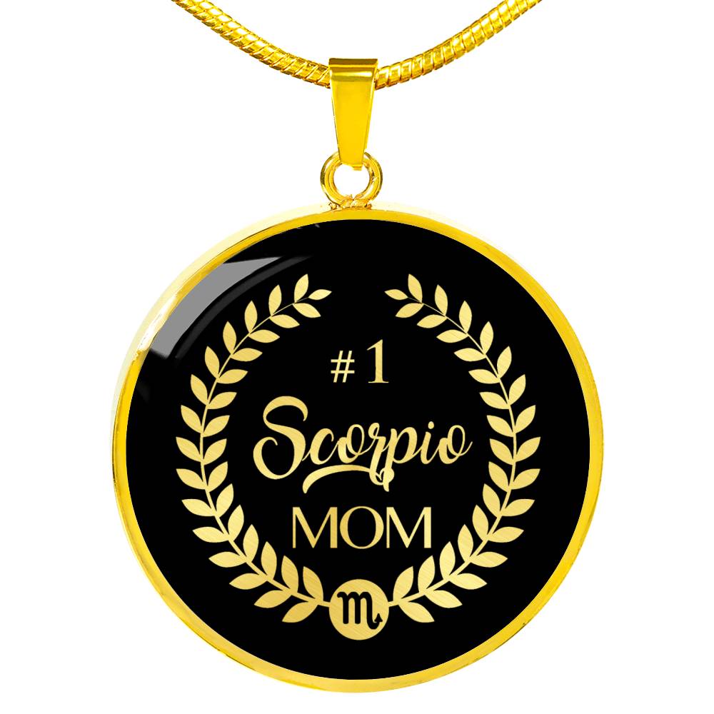 #1 Scorpio Mom Circle Necklace zodiac jewelry for her birthday outfit
