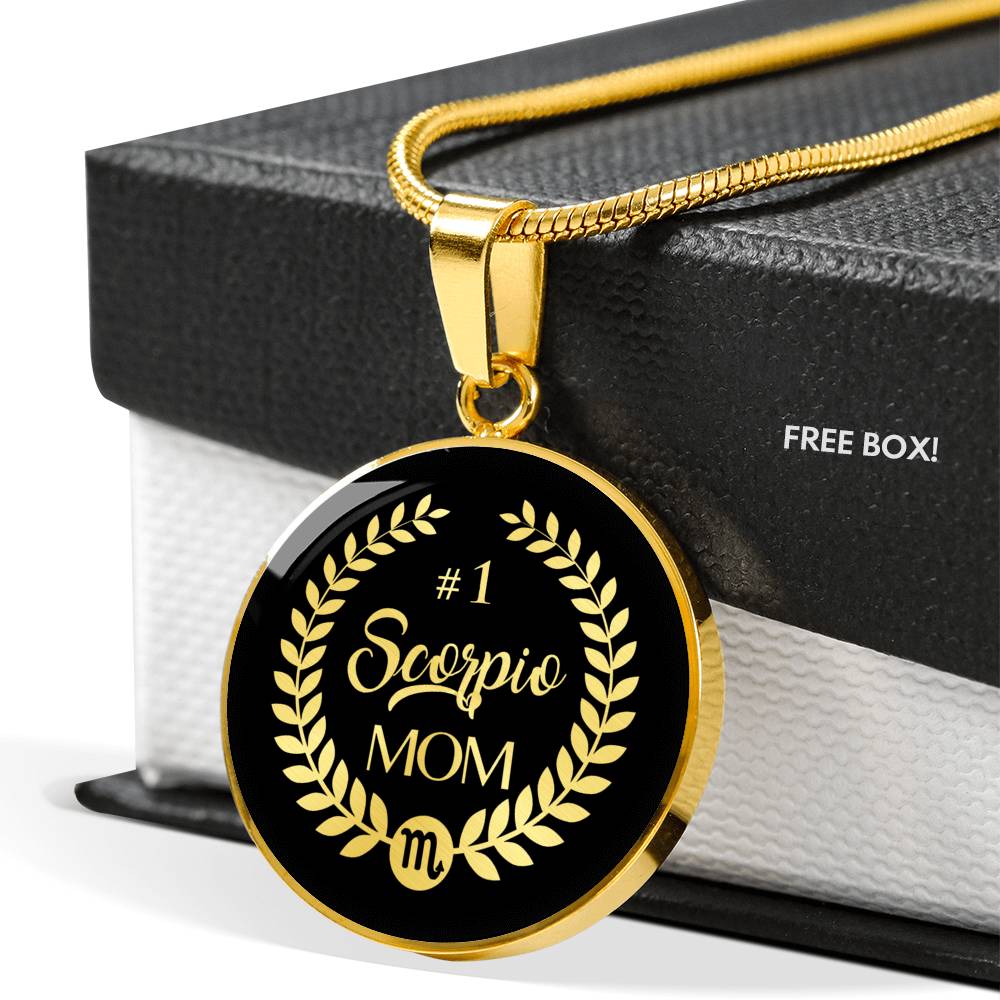 #1 Scorpio Mom Circle Necklace zodiac jewelry for her birthday outfit