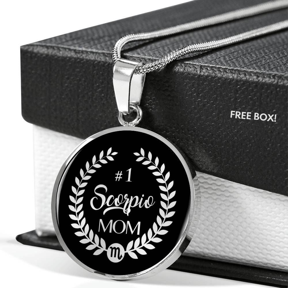 #1 Scorpio Mom Circle Necklace zodiac jewelry for her birthday outfit
