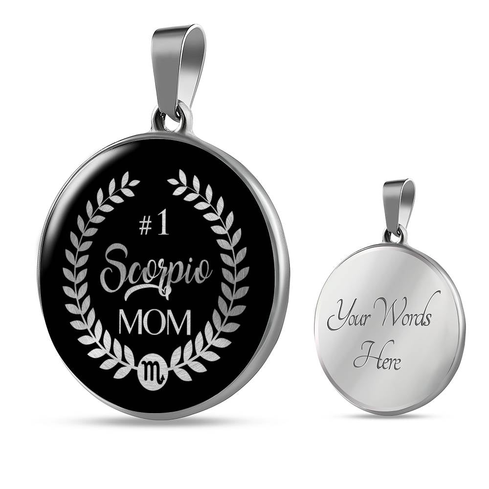 #1 Scorpio Mom Circle Necklace zodiac jewelry for her birthday outfit