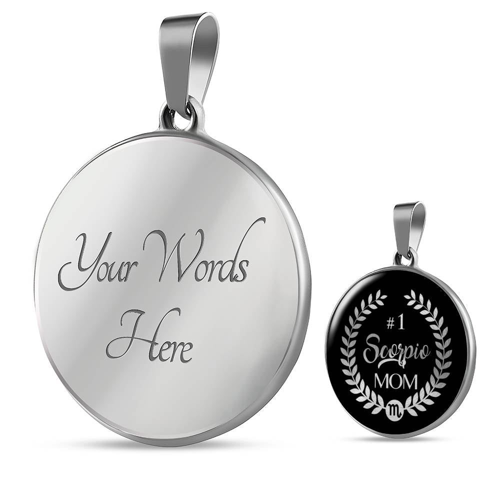 #1 Scorpio Mom Circle Necklace zodiac jewelry for her birthday outfit