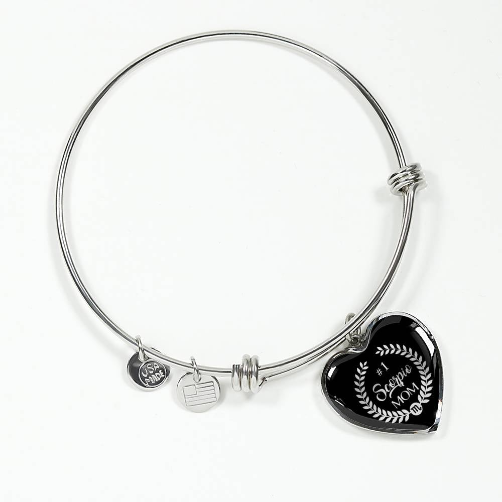 #1 Scorpio Mom Heart Bangle zodiac jewelry for her birthday outfit