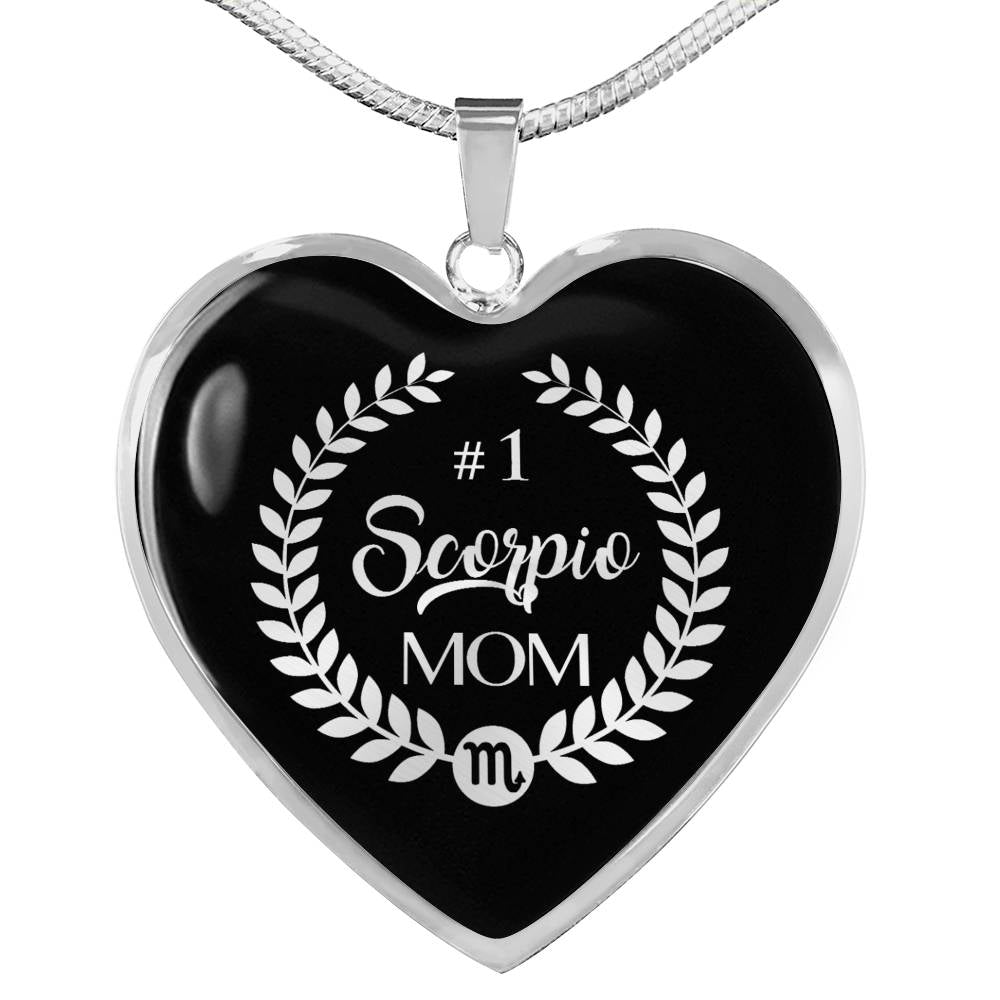 #1 Scorpio Mom Heart Necklace zodiac jewelry for her birthday outfit