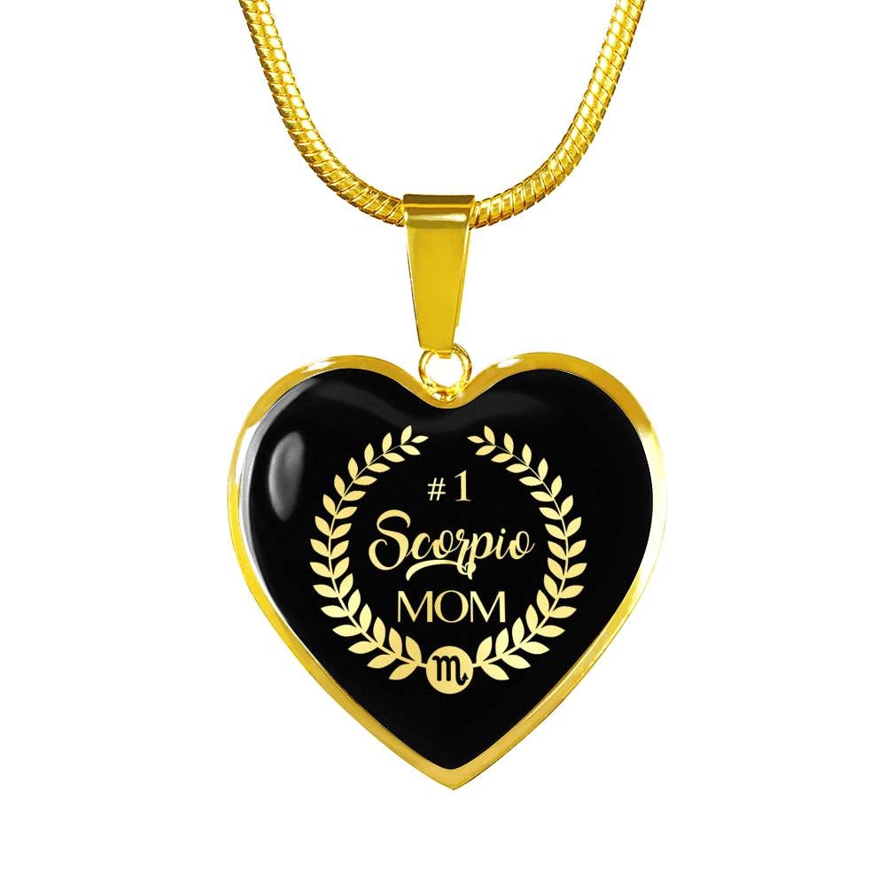 #1 Scorpio Mom Heart Necklace zodiac jewelry for her birthday outfit