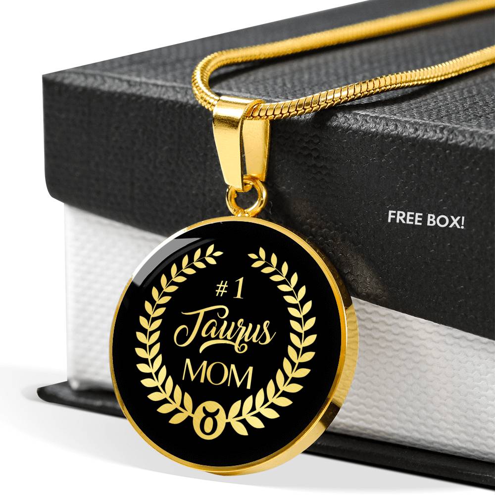 #1 Taurus Mom Circle Necklace zodiac jewelry for her birthday outfit