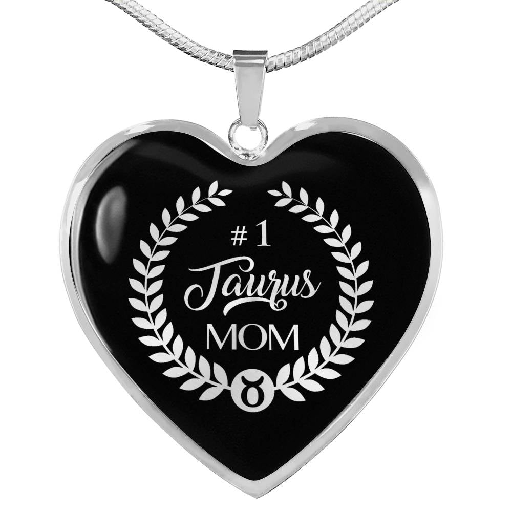 #1 Taurus Mom Heart Necklace zodiac jewelry for her birthday outfit