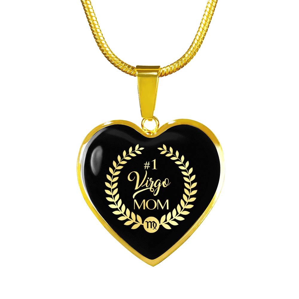 #1 Virgo Mom Heart Necklace zodiac jewelry for her birthday outfit