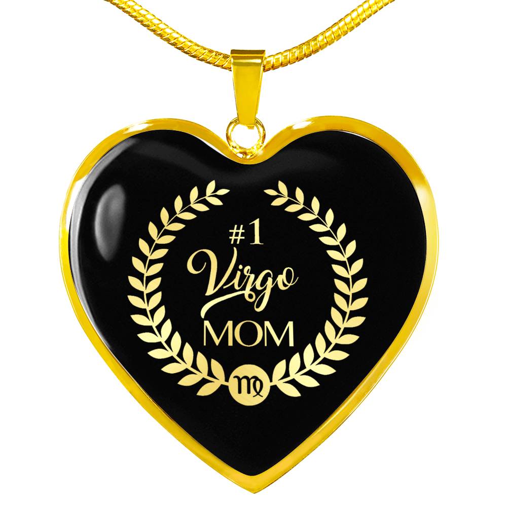 #1 Virgo Mom Heart Necklace zodiac jewelry for her birthday outfit
