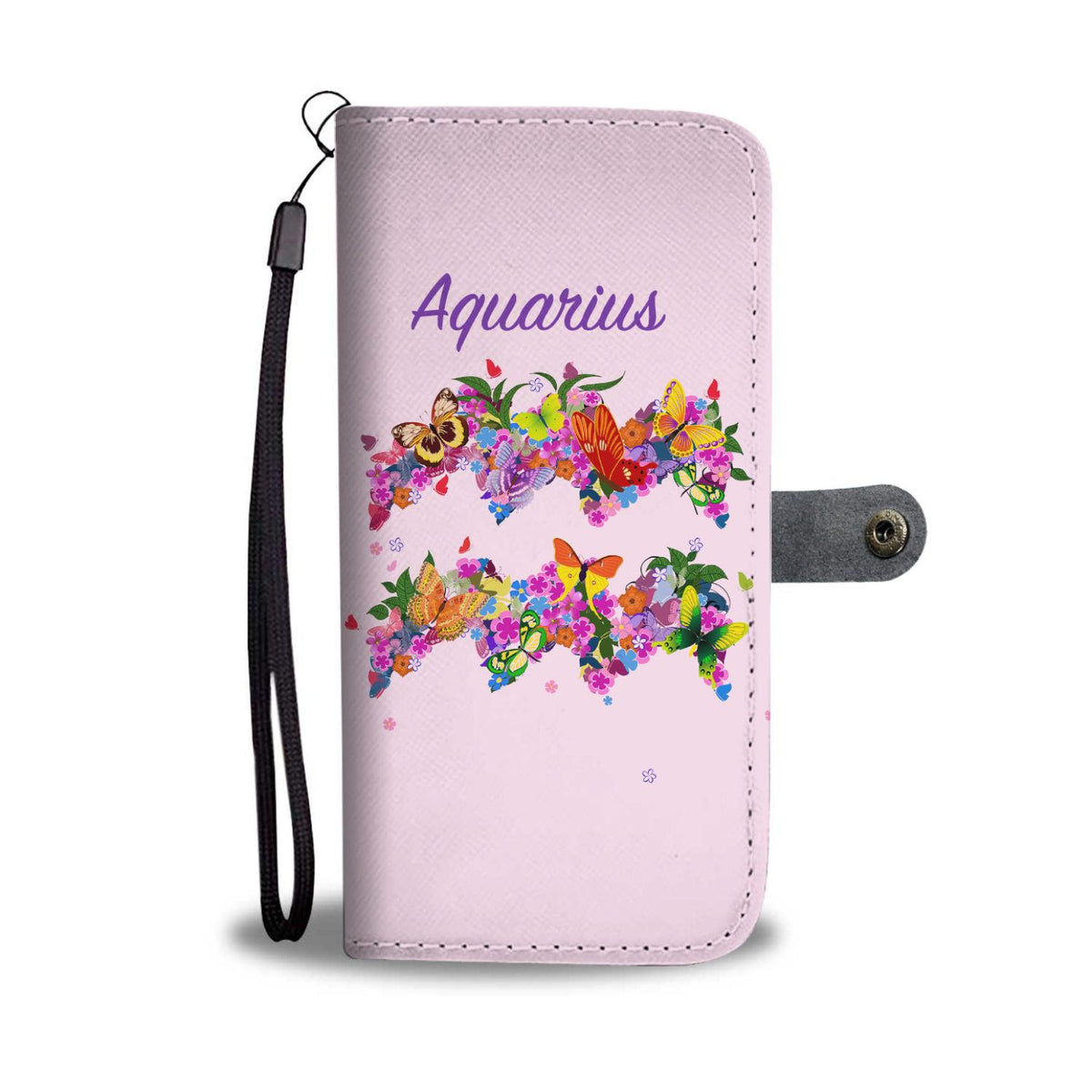 Aquarius Floral Phone Wallet