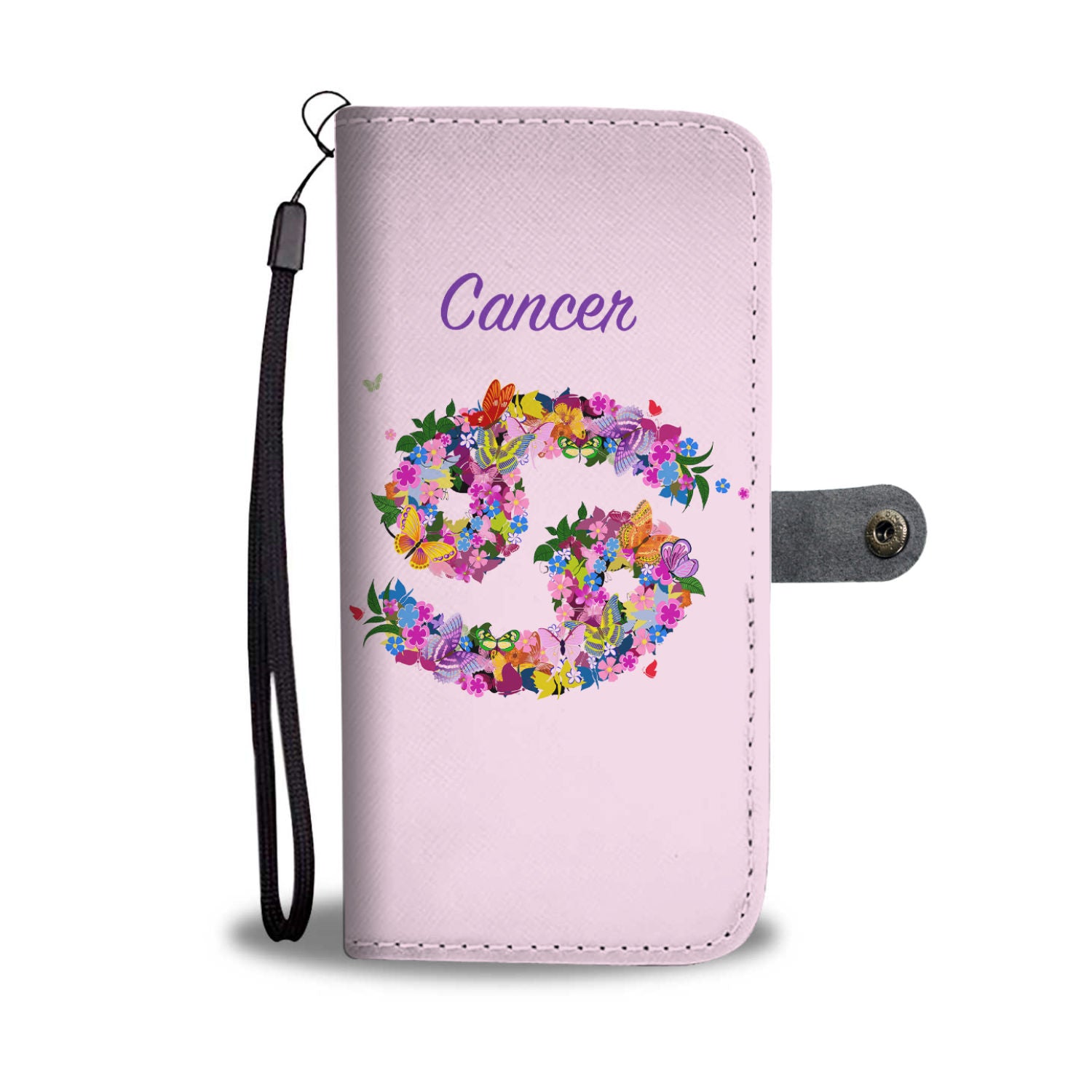 Cancer Floral Phone Wallet