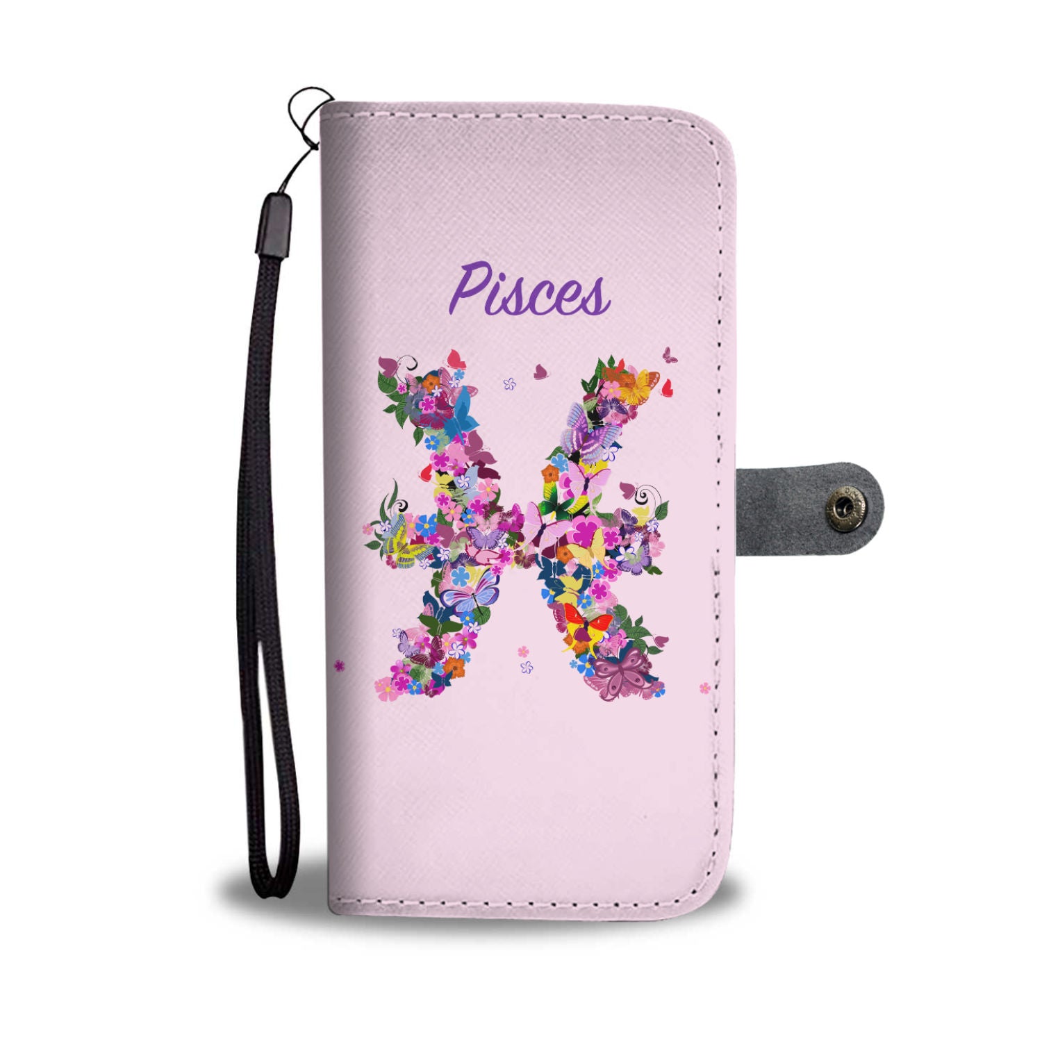 Pisces Floral Phone Wallet