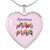 Aquarius Floral Heart Necklace zodiac jewelry for her birthday outfit