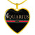 Aquarius G-Girl Heart Necklace zodiac jewelry for her birthday outfit
