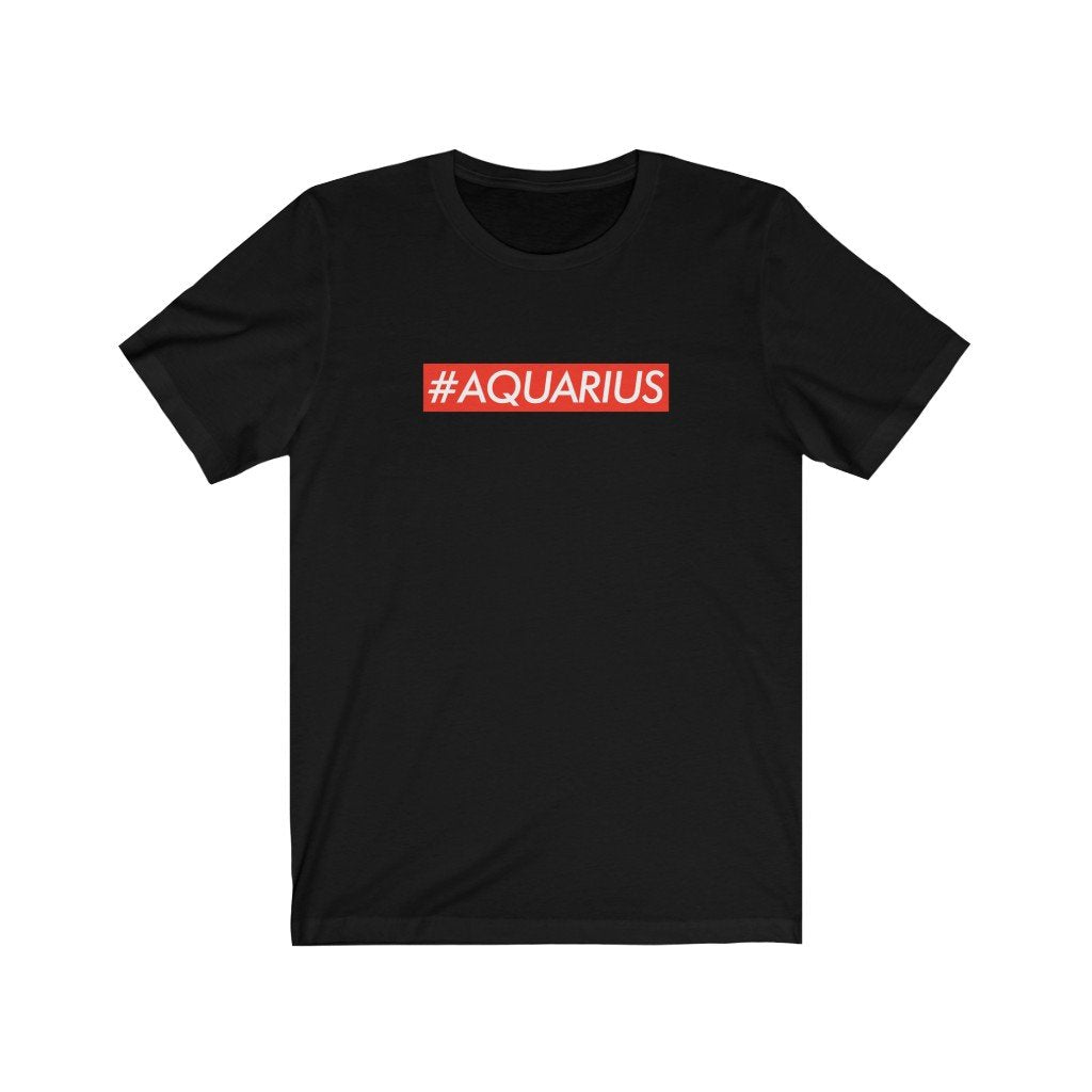 Aquarius Shirt: Aquarius Box Logo Shirt zodiac clothing for birthday outfit