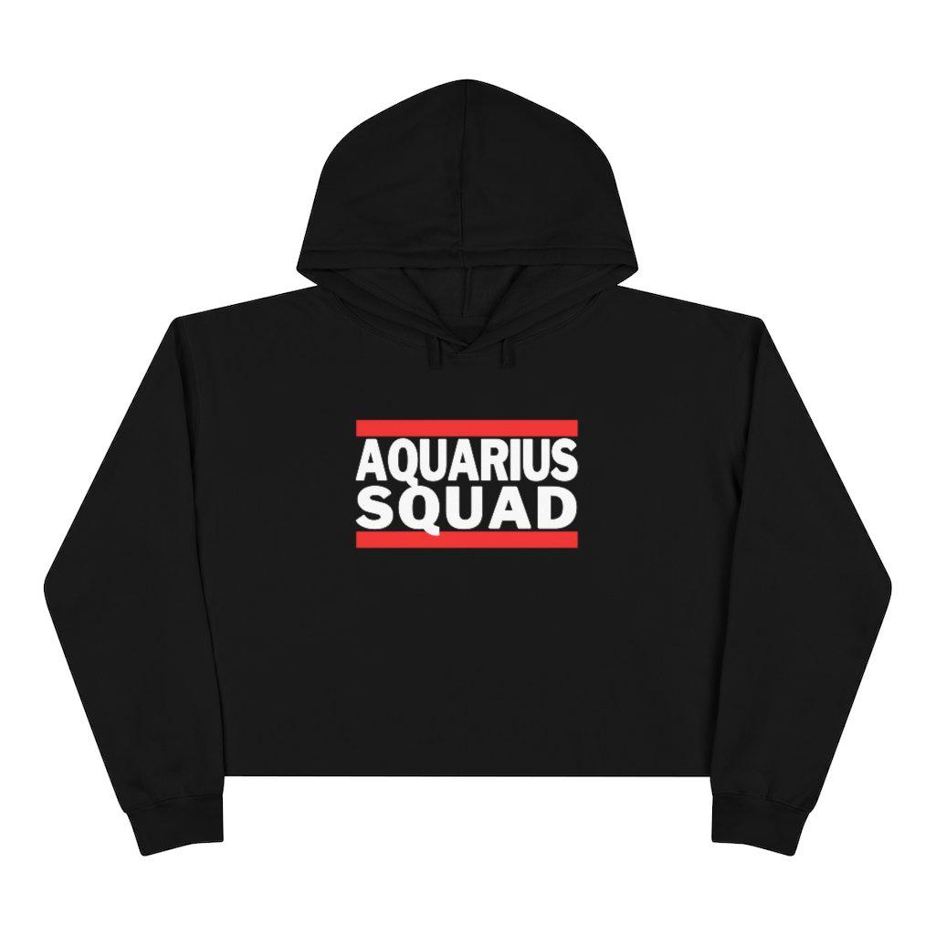 Aquarius Squad Bars Crop Hoodie