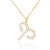 Aries Crystal Studded Necklace zodiac jewelry for her birthday outfit