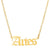 Aries Old English Necklace zodiac jewelry for her birthday outfit