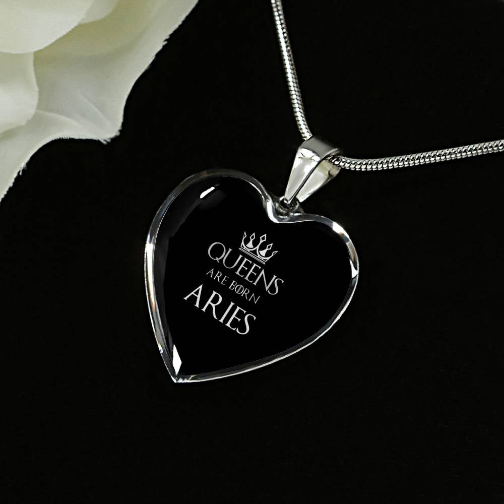 Aries Queen Of Thrones Heart Necklace zodiac jewelry for her birthday outfit