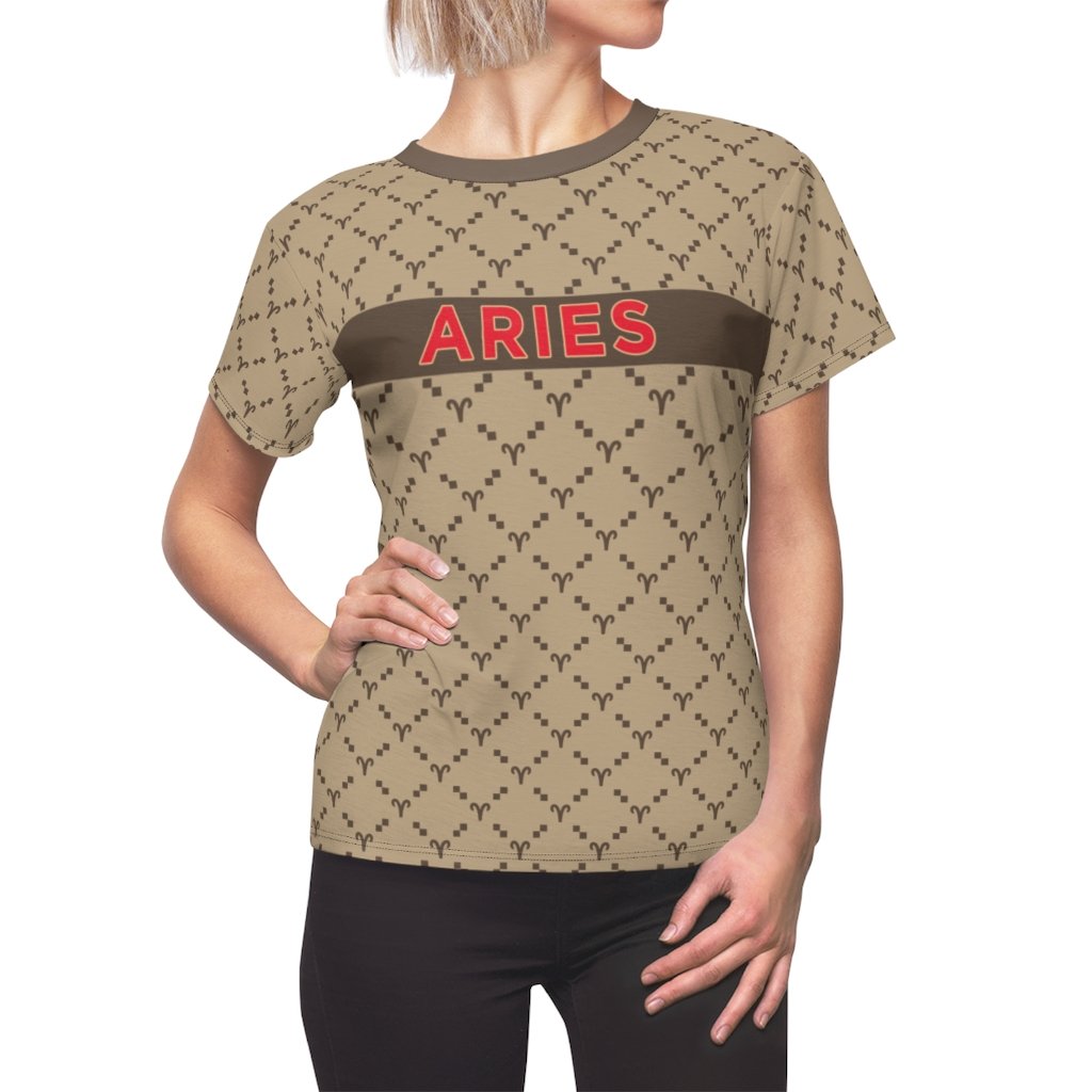Aries Shirt: Aries G-Style Beige Shirt zodiac clothing for birthday outfit