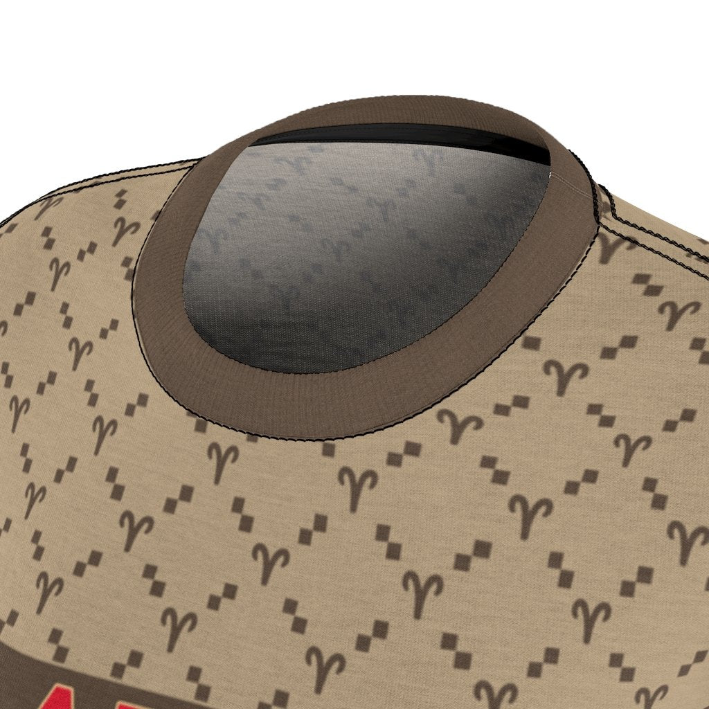 Aries Shirt: Aries G-Style Beige Shirt zodiac clothing for birthday outfit