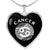 Cancer Circle Heart Necklace zodiac jewelry for her birthday outfit
