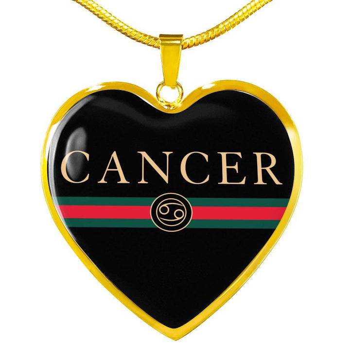Cancer G-Girl Heart Necklace zodiac jewelry for her birthday outfit
